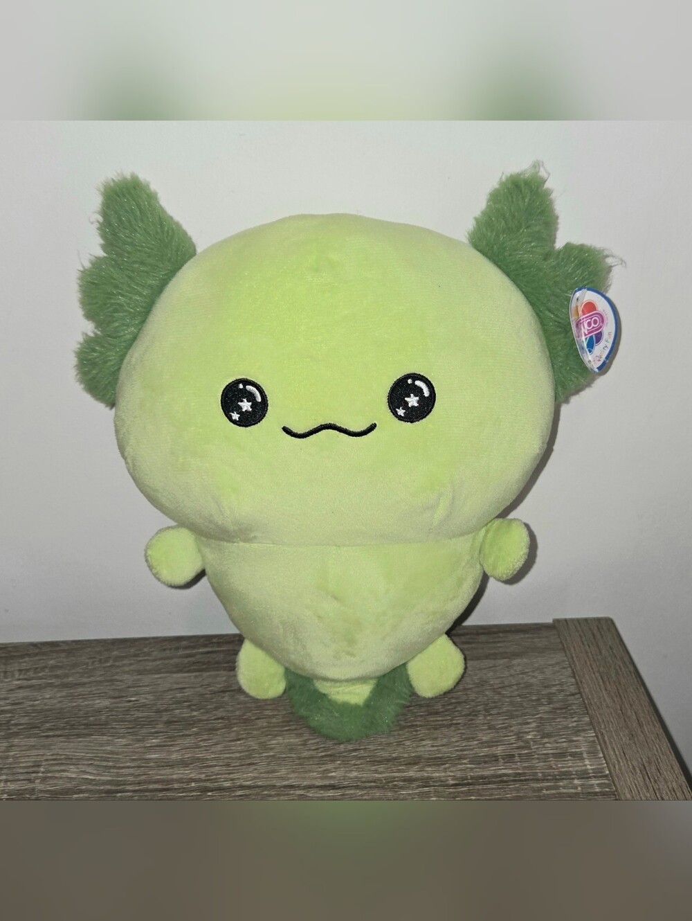 Nanco Lime Green Baby Axolotl Plush Stuffed Animal 11" SEE PICTURES.
